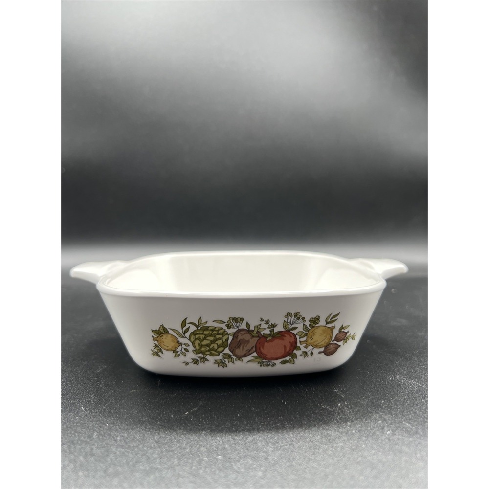 1970s Vintage Corning Ware "Spice of Life" P-41-B Square Casserole "Petite Pan"